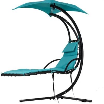 China New Design Sky Blue Hammock Swing Chair Modern Floating Indoor Hammock Sofa With Sunshade for sale