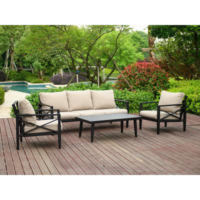 China Modern Nordic Design Furniture Outdoor Home Dining Outer Corner Sofa Comfortable Soft Combination Seating Set for sale