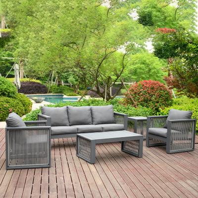 China Modern Hot Sale Luxury Pure Color Sofa Set Garden Furniture Sofa Set Outdoor Modern Sectional Sofa for sale