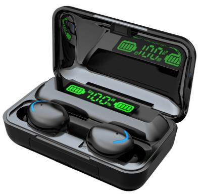 China 2023 Viable Popular High Fidelity Earbuds F9-5 Earbuds Powerbank LCD Display Wireless Earbuds Headphones for sale