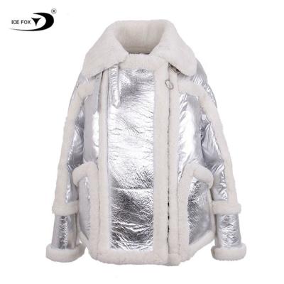 China Hot Sale Cheap Breathable Lambskin Curly Fur Coat Down Jacket With Fur Luxury Women Down Jacket for sale