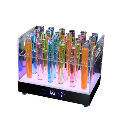 China Bar Nightclub Supplies Viable Glass Wine LED Cocktail Rack Test Tube Wine Cups Rack Glorify Decoration Rack for sale