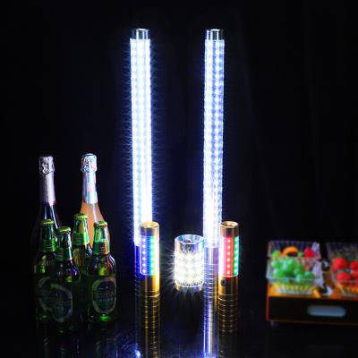 China Hot Electronic Aluminum+Acrylic Party Nightclub Party Supplier LED Champagne Bottle Strobe Stick Sparklers LED Strobe Stick Glowing Aluminum+Acrylic Bar Stick for sale