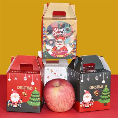 China Recycled Materials Christmas Eve Apple Festival Candy Box Packing Box Gift Box Stain Cardboard Peace Mix 300g Fruit Boxes for sale