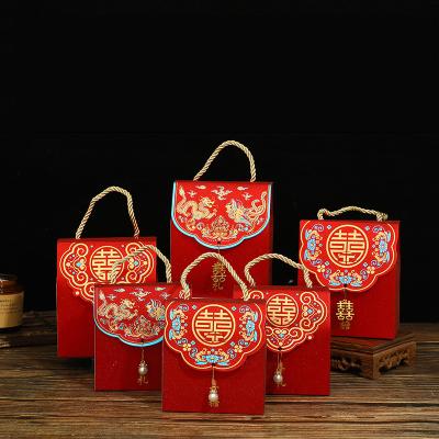 China Chinese style materials repurposed sweet box restoring ancient ways and gift box set happy festival carrying candy box box wedding LiDai for sale