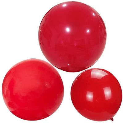 China Party Decoration Baby Wedding Photo Balloon 36 Inch Giant Round Macaron Red Latex 10 Pieces Gift Toy for sale