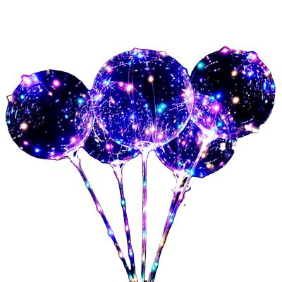 China 20 Inch Transparent Led Balloon BoBo Balloons Party Gift Toy for sale