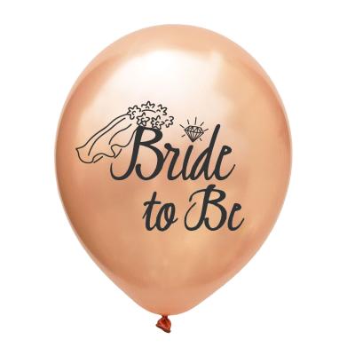 China Party Decoration 12 Inch 2.8g Rose Gold Bride Balloons Latex Party Decoration for sale