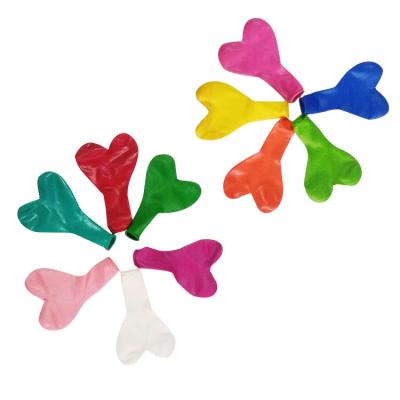 China Hot Sale2.2g Gift Toy Macaron Border Colorful Balloons Heart Shape Balloon Party Supplies for sale