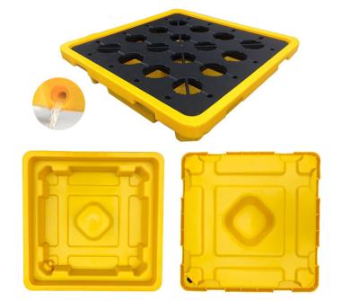 China Industrial Plastic Parts Different shape Oil Chemicals Anti Leakage Safety Storage Galvanize spill Containment Pallet leak-proof plastic pallet for sale