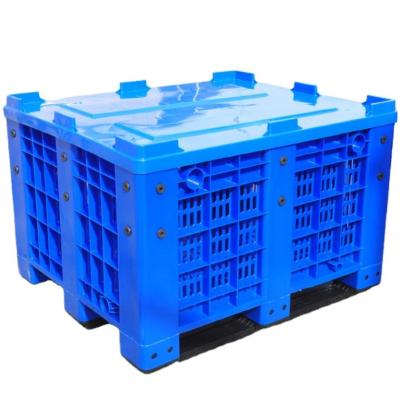 China Eco-friendly 1200*1000*760mm transport& Storage HDPE Large Plastic Pallet Boxes with Lid plastic  turnover basket for sale