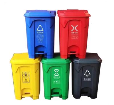 China Eco-friendly New Plastic Garbage Bin classified trash can home or office trash box high quality medical waste trash box for sale