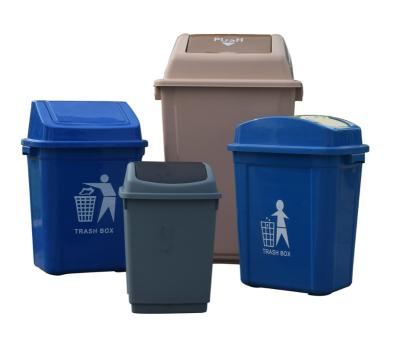 China Eco-friendly 100% new material New Plastic Garbage Bin plastic Waste Bins Household &office  Trash Can medical waste bin for sale