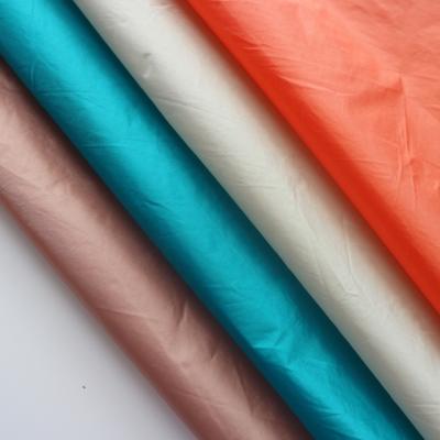 China 380T Waterproof Luminous Nylon Fabric Down Proof Glossy Fabric For Down Garment for sale