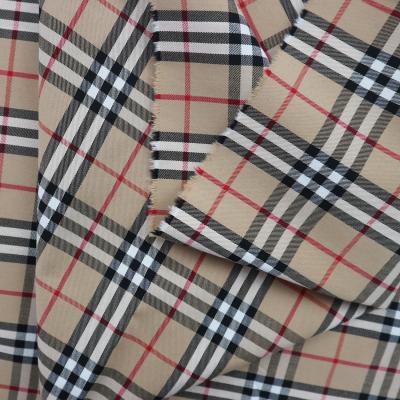 China Breathable cotton polyester check fabric with spandex for sale