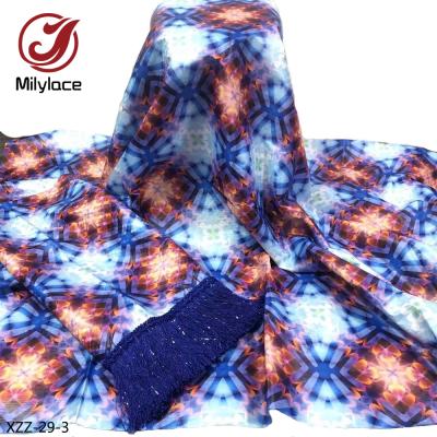 China 2021 viable beautiful tie dye printed fabric african fabric tie dye printed bazin fabric for sale