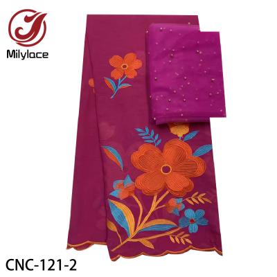 China Sustainable Malaysia Flower Embroidery 100 Kids Clothing Cotton Fabric Price for sale