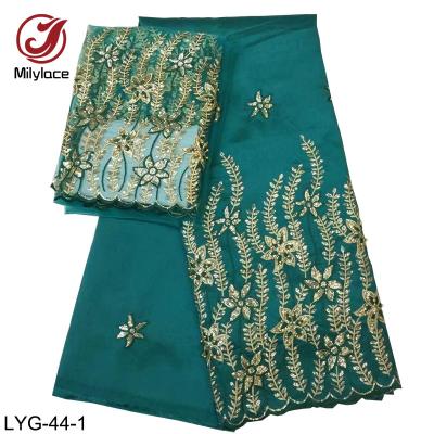 China New Next Viable Sequin Georges Wraps African Georges Lace Fabric Wholesale Silk Fabric for sale