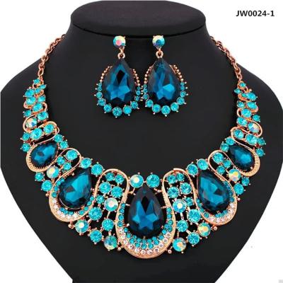 China People Skin Big Rhinestone Jewelry Set Crystal Jewelry For Women Party for sale