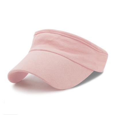 China Wholesale High Quality Pink Soft White Cotton Dobby Tank Top Sun Visor Hat Girls Sun Visor for sale