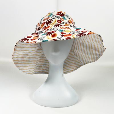 China Cheap Fashion Reversible Fashion Brim Bucket Hat Summer Wide Outdoor Bucket Hat Custom Printing Beach Bucket Hat for sale