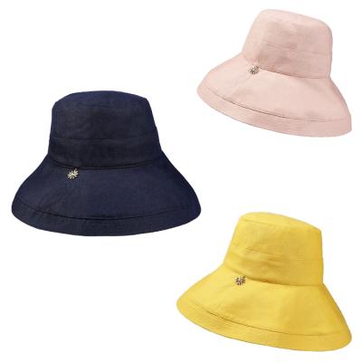 China Promotional Wide Brim Sun Hat Anti UV Summer Hat Custom Outdoor Fisherman Bucket Hat for sale