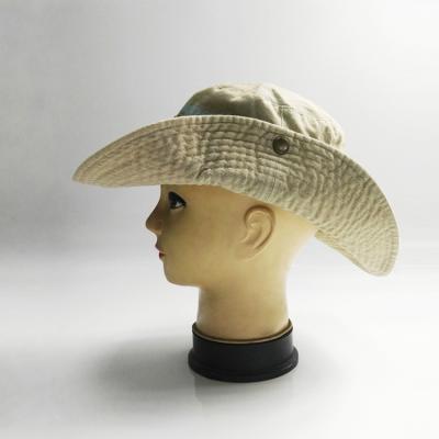 China Dobby Cowboy Hat Factory Custom Design Hat 100% Cotton Wide Brim Hat Sun Visor for sale