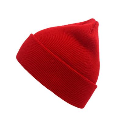 China Cheap winter knitted hat promotion acrylic empty COMMON acrylic knit cuff beanie wholesale for sale