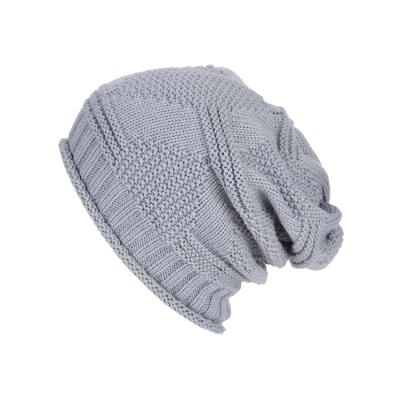 China Character Plain Fashion Jacquard Beanie Hat Single Layer Acrylic Slouchy Winter Knitted Hat for sale