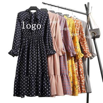 China Buyers Reviews6 Women's Dress 5.01 Autumn Polka Dot Korean Black Dot Dress Breathable Polka Dot Shirt Style Retro for sale