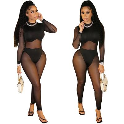 China QUICK DRY women's sexy jump suit women's mesh stitching tight casual women high waist sports overalls for sale