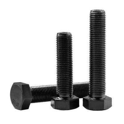 China 931/933 DIN Bolts Hex Bolts & Nuts Factory Direct Sale Carbon Steel Metric Black Steel High Tensile Bolt for sale