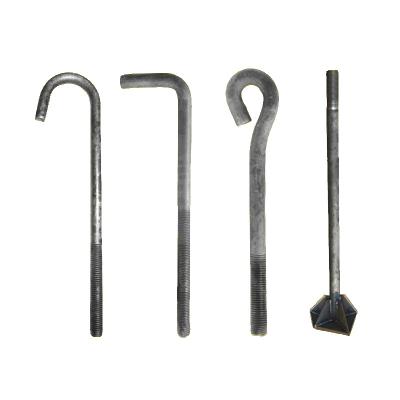 China High Quality Steel Anchor Bolt Carbon Steel J Type Custom Sizes Fast Delivery for sale