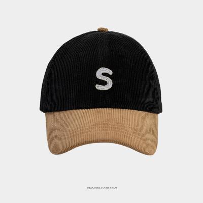 China Korean JOINT Fashion Baseball Sports Hats Letter Casual Corduroy Couples Hat 2021 for sale