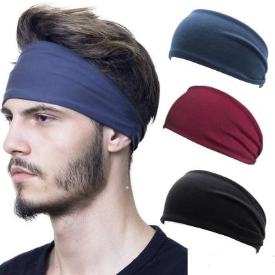 China Simple Unisex Yoga Headband Tie Band Hair Elasticity Cotton Men Women Cotton Anti-fall Sports Hair Accessories for sale