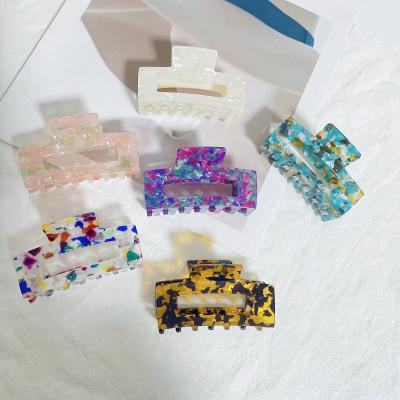 China High quality ! Korean Women Ladies Large Leopard Hair Claw Clips 7.5cm Acetate Large Hair Accessories Claw Clips For Thick Hair for sale