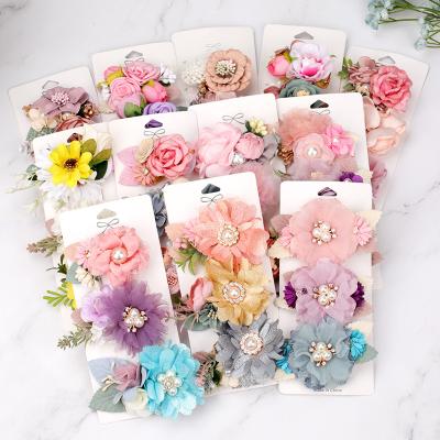 China Hot Selling Party Children's Simulation Flower Hairpin Hair Clips For Girls 2021 for sale