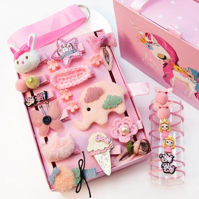 China Sweet Korean Hair Clips Set Gift Box Baby Hairpin Children Hair Pins Fashionable Cute for sale