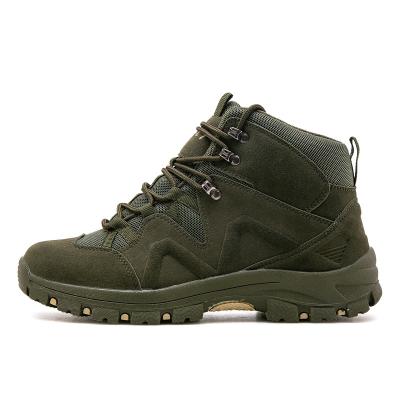 China Low MOQ Durable Wholesale Army Khaki Boots Half Drop Lace Up Tactical Military Boots for sale