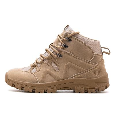 China Low MOQ Durable Wholesale Army Khaki Boots Half Drop Lace Up Tactical Military Boots for sale