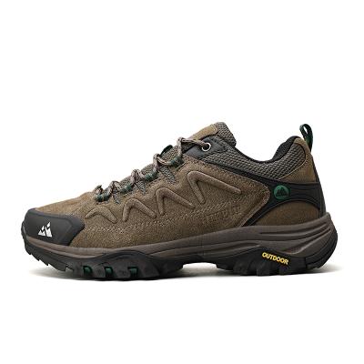 China Professional Trekking Climbing Waterproof Camping Outdoor Mountain Shoes Rubber Genuine Leather Hiking Shoes for sale