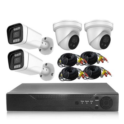 China Motion Detection All In One Complete Home Security 4ch 8MP Full Color AHD CCTV Camera Kit CCTV Camera System With 1TB Hard Drive for sale