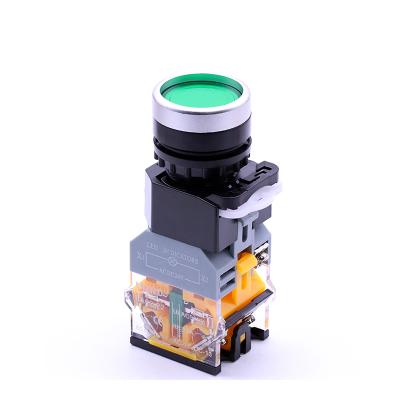 China 1NO 1NC 22mm mounting diameter latching push button switch with illumination for sale