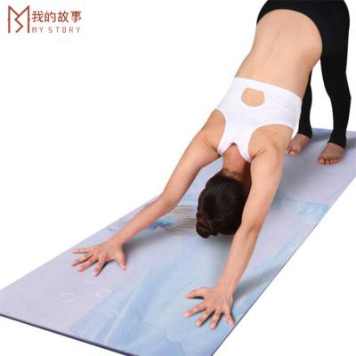 China Light weight/non slip/yoga 8mm anti-skid foldable non-toxic Mat Custom Print Professional Sublimation suede tape for sale