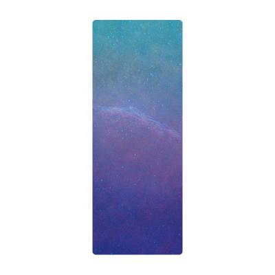 China Nontoxic Wholesale Durable Natural Rubber Printed Suede Yoga Mat Mat for sale