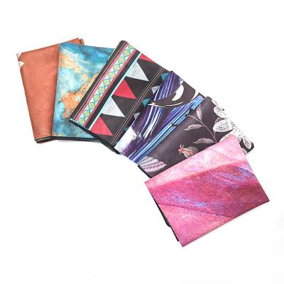 China Professional Non-Slip Yoga Mat Female Portable Folding Yoga Exercises Natural Rubber Suede Printed 1mm Yoga Mat for sale