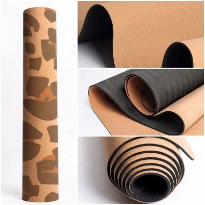 China Durable Washable Waterproof Lead Anti-Slip Band Cork Industry Yoga Mat For Pilates And Floor Exercise for sale