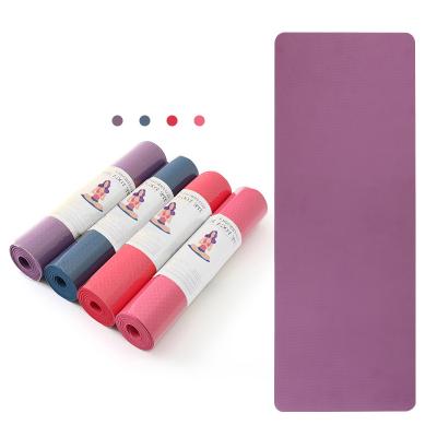 China Yoga Exercises Eco Friendly Factory Price Custom Logo 6mm Tape Yoga Mat for sale