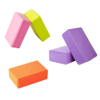 China Custom Made Eco Friendly Eva Foam High Density Yoga Block Comfortable Yoga Block Fitness Foam Bricks for sale