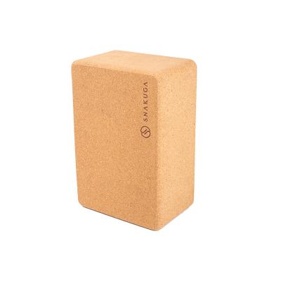 China Custom Eco Friendly Eco Friendly Gymnastic Posture Logo Yoga Block Natural Cork Brick for sale